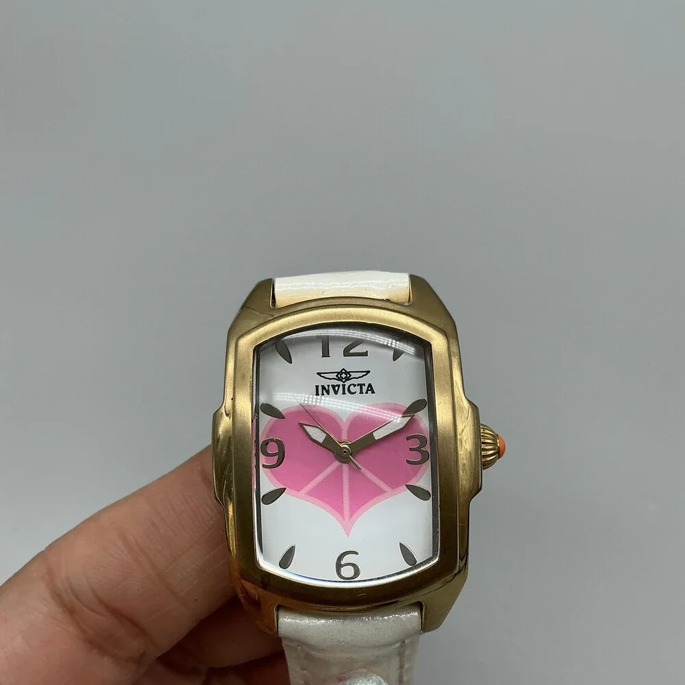 Invicta Lupah 19841 Peace & Love Womens Watch 29mm Gold Tone in Box New Battery
